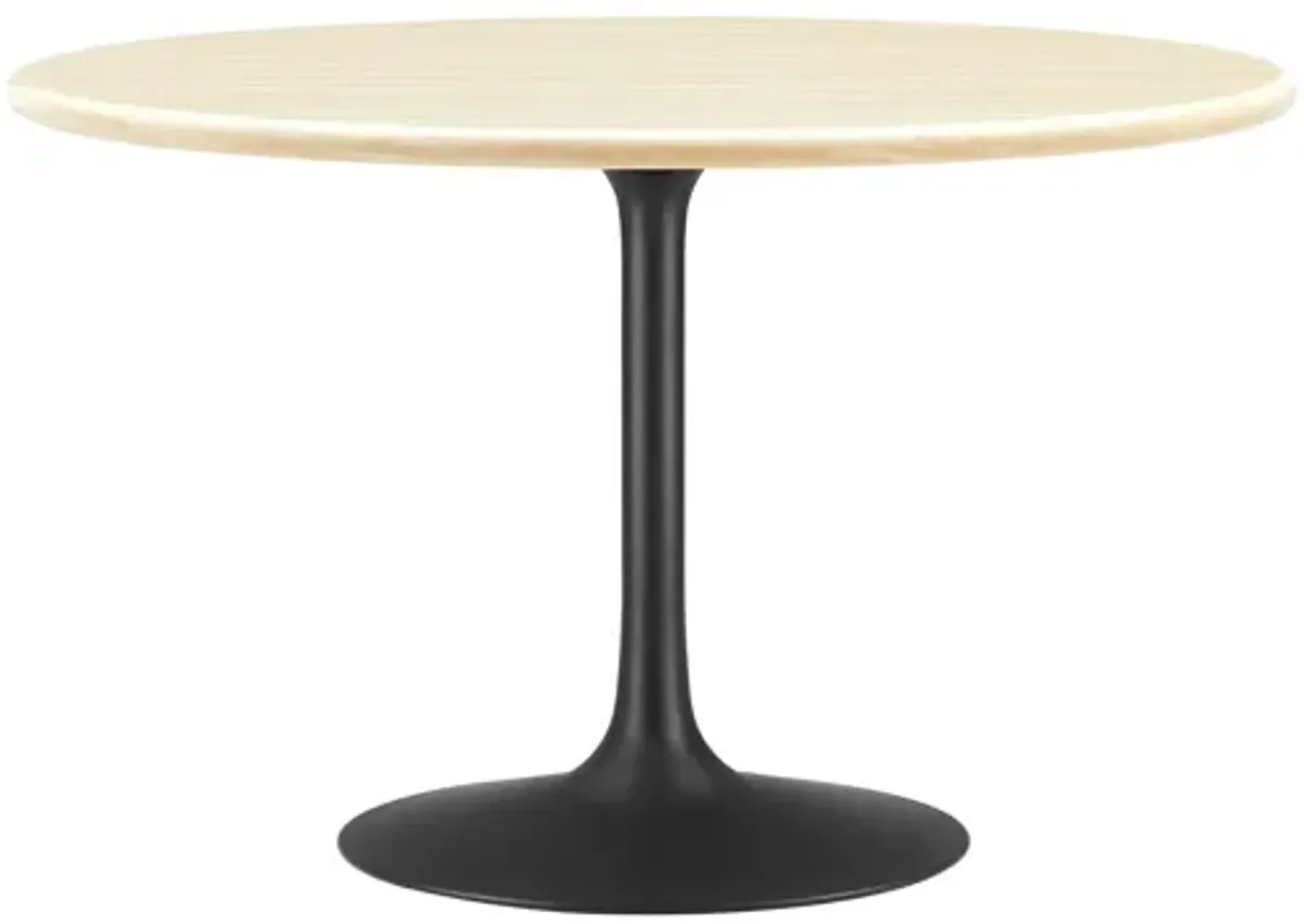 Lippa 48" Round Artificial Travertine Dining Table