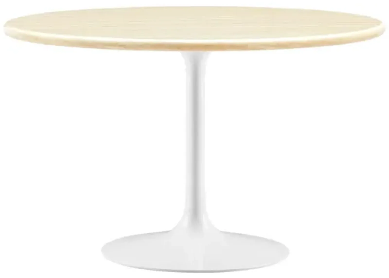 Lippa 48" Round Artificial Travertine Dining Table