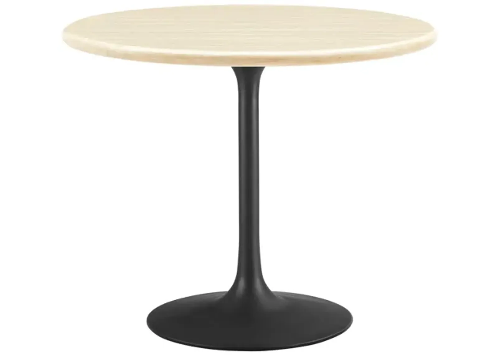 Lippa 36" Round Artificial Travertine Dining Table