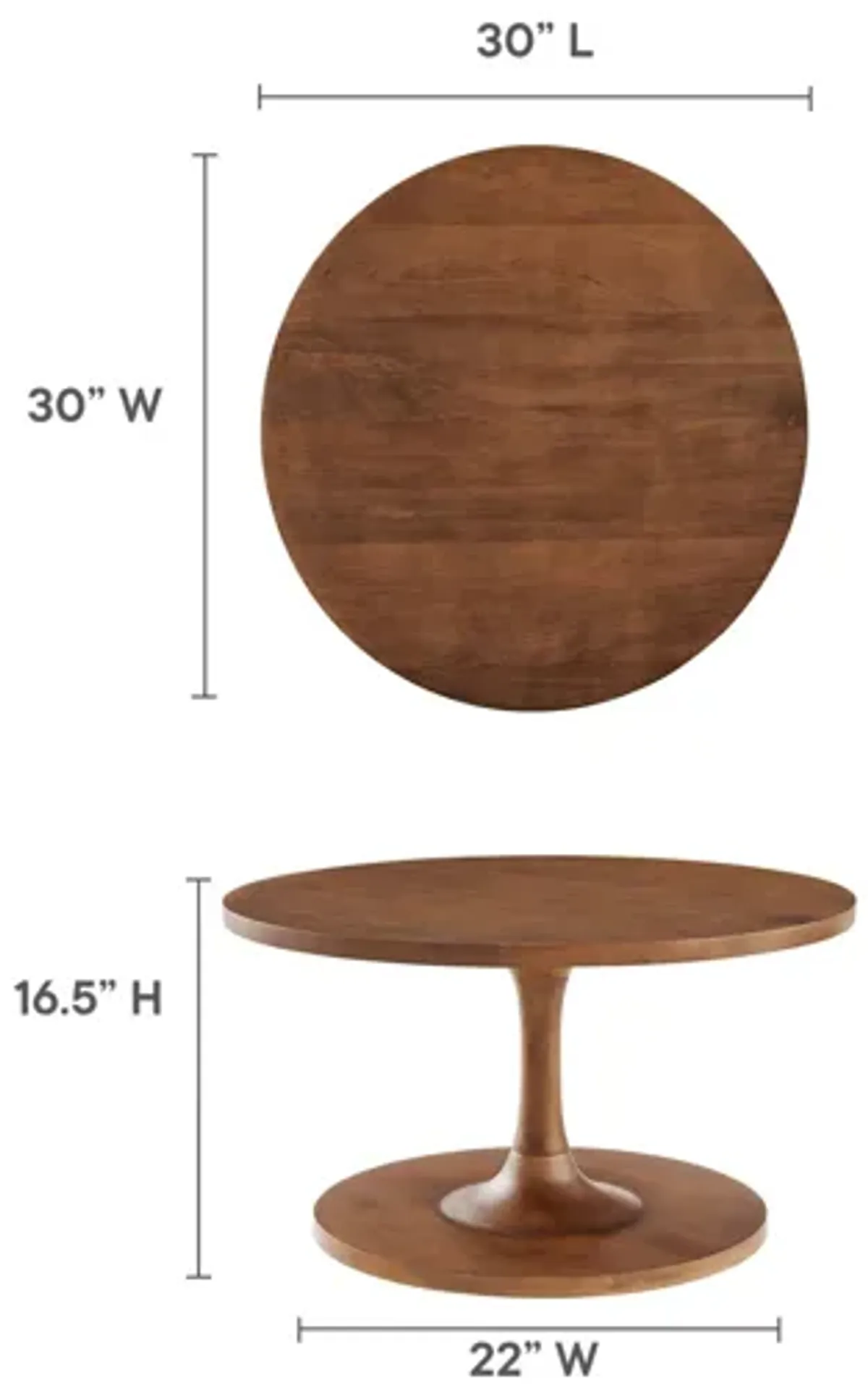 Lina Round Wood Coffee Table