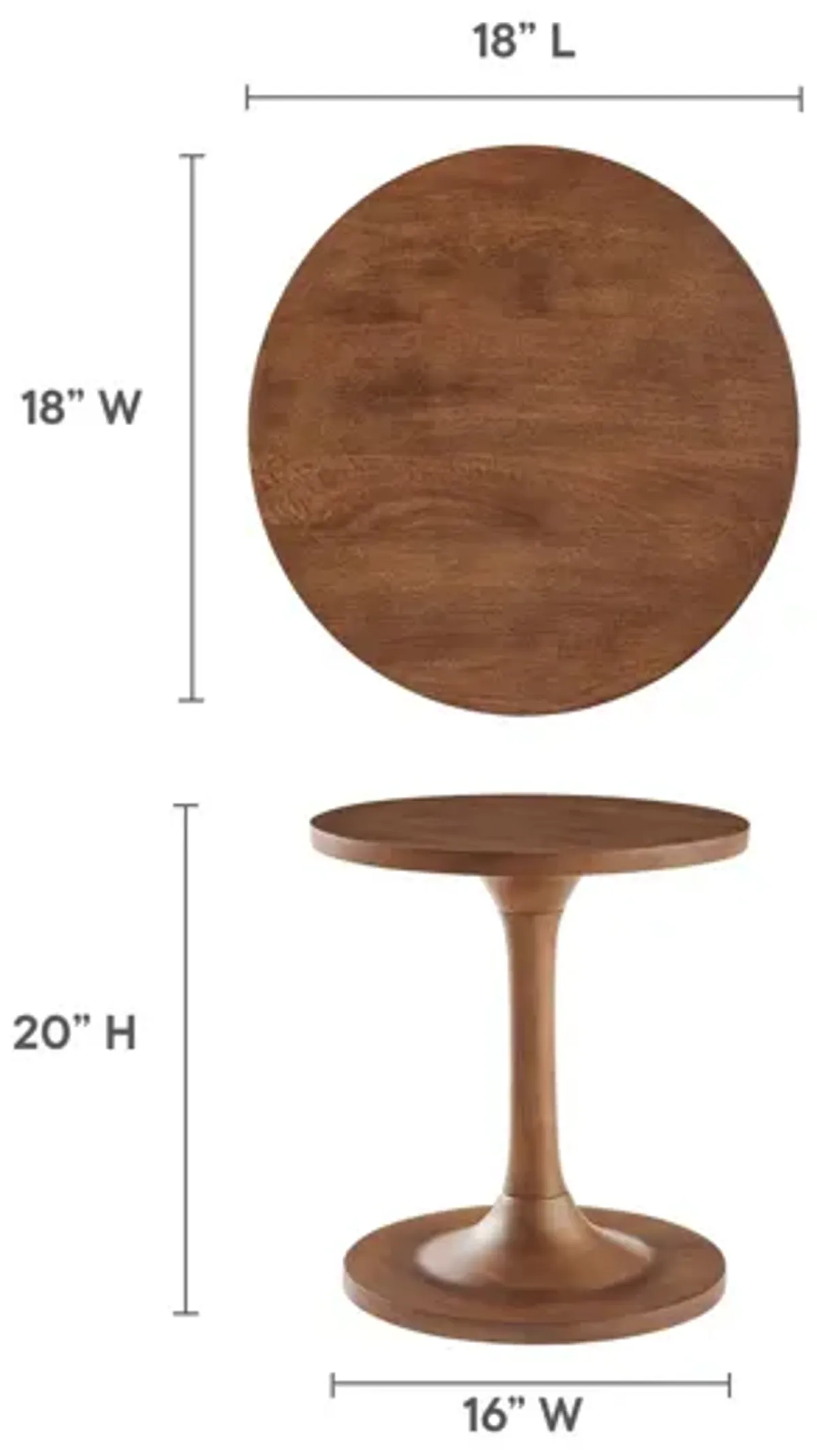 Lina Round Wood Side Table