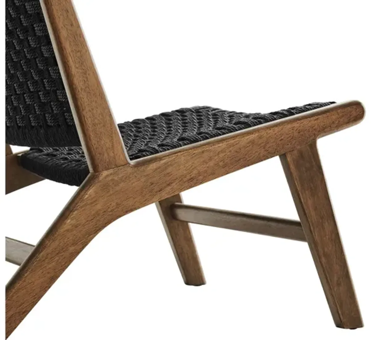 Saoirse Woven Rope Wood Accent Lounge Chair