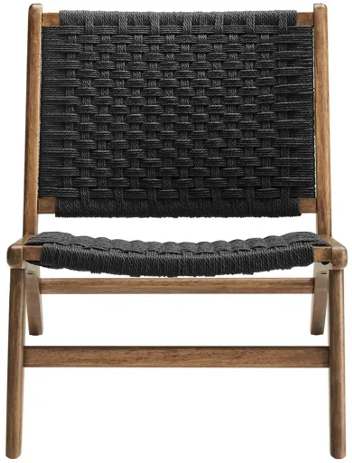 Saoirse Woven Rope Wood Accent Lounge Chair