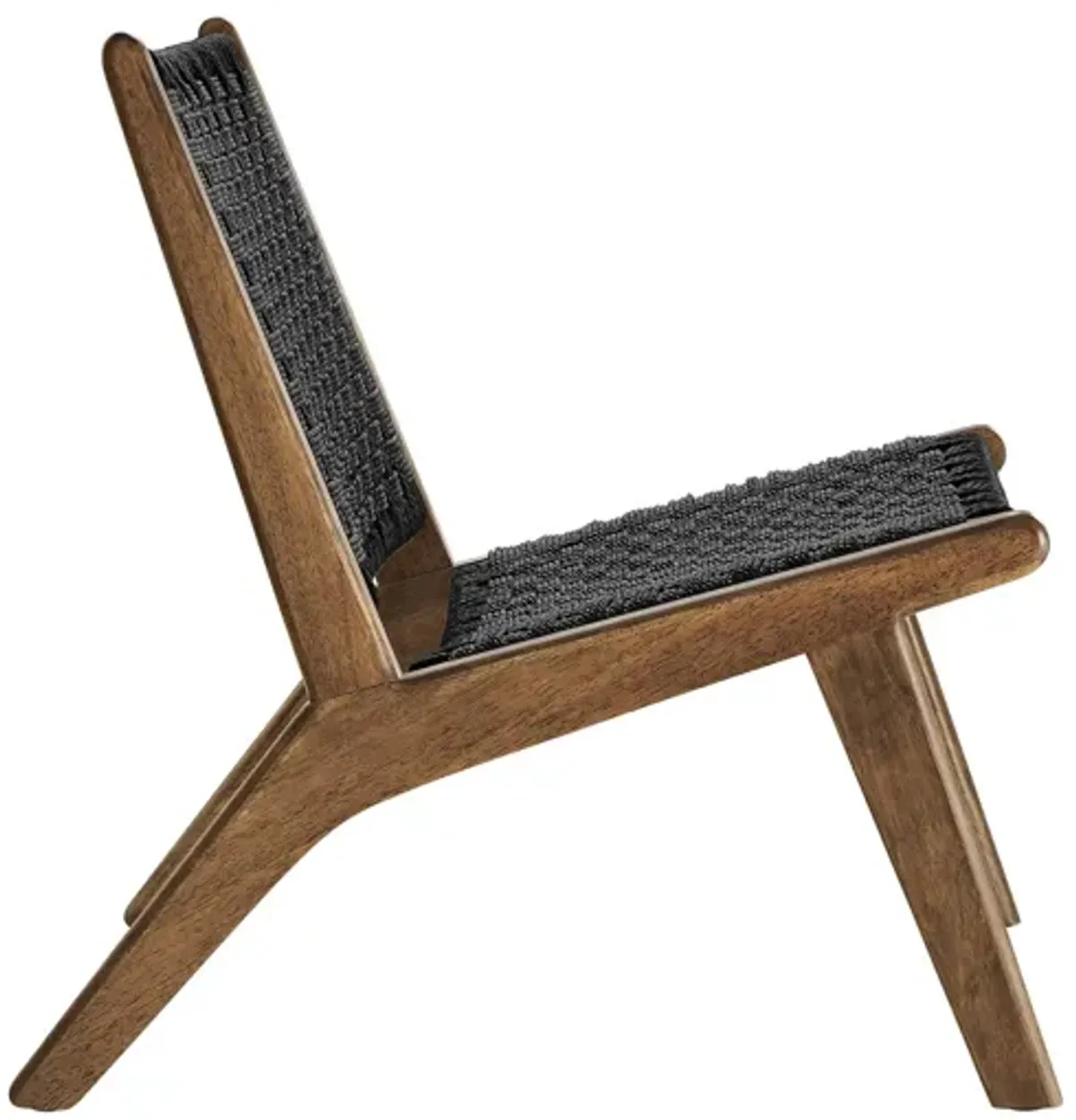 Saoirse Woven Rope Wood Accent Lounge Chair