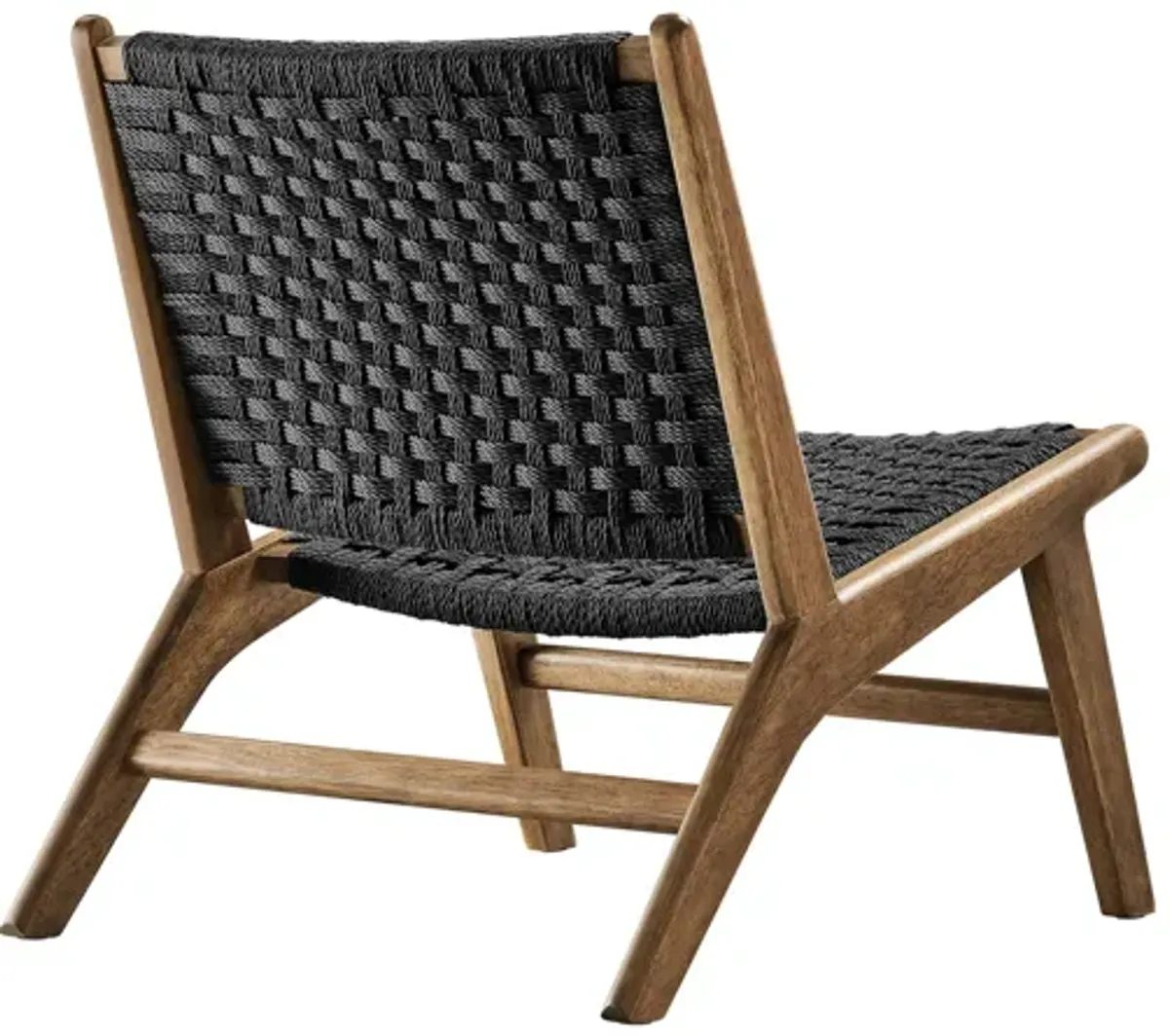 Saoirse Woven Rope Wood Accent Lounge Chair