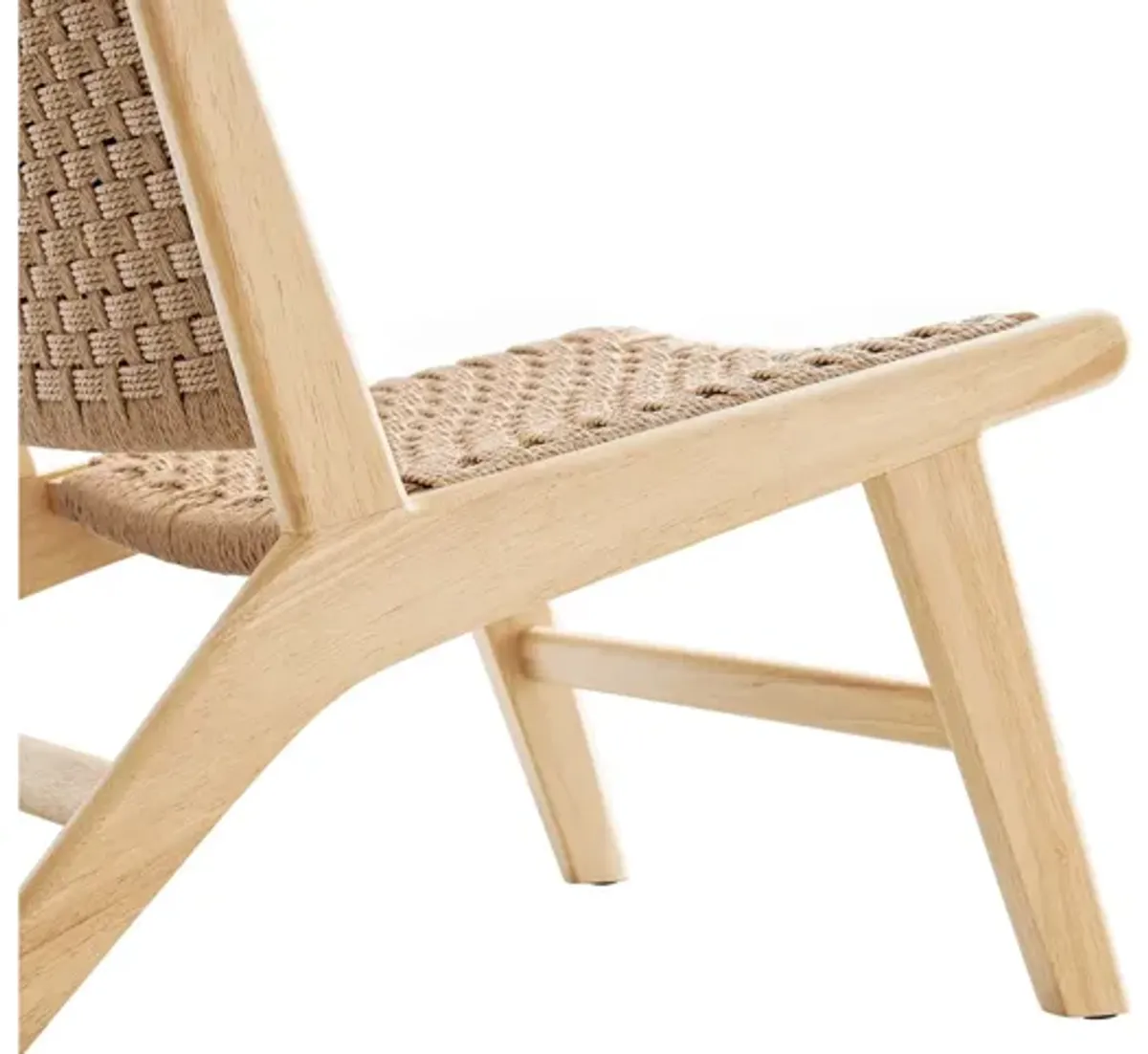 Saoirse Woven Rope Wood Accent Lounge Chair