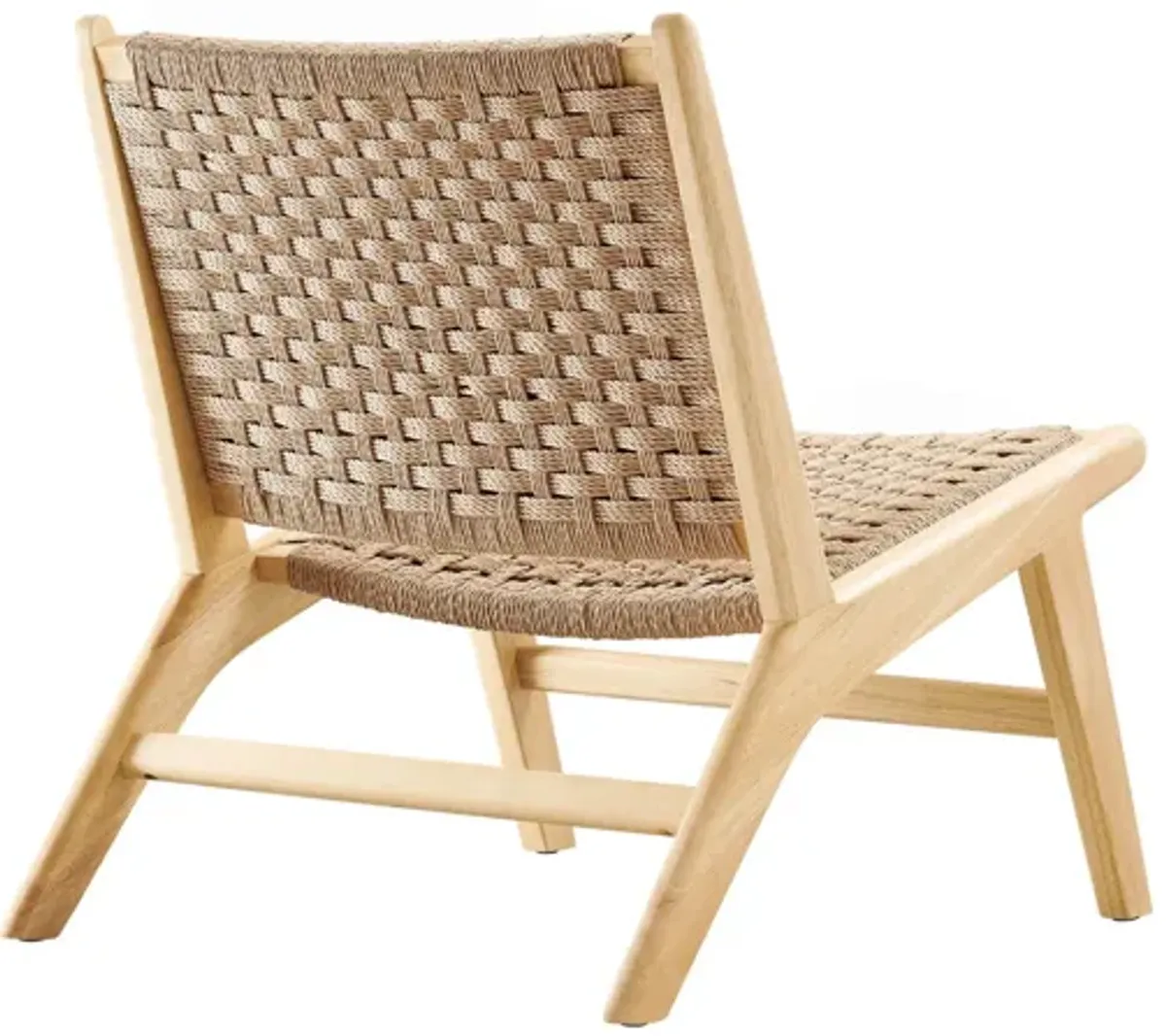 Saoirse Woven Rope Wood Accent Lounge Chair