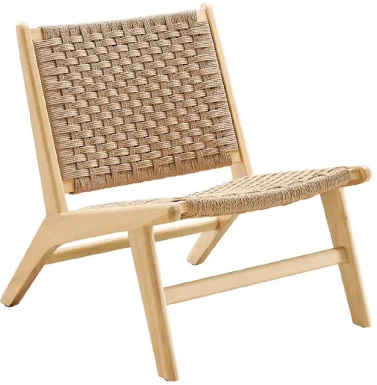 Saoirse Woven Rope Wood Accent Lounge Chair