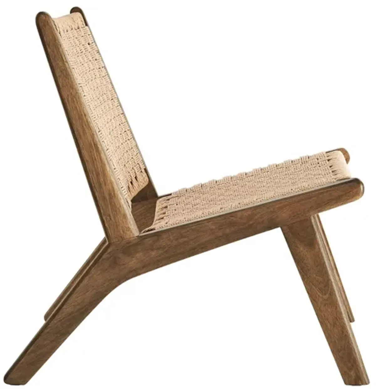 Saoirse Woven Rope Wood Accent Lounge Chair
