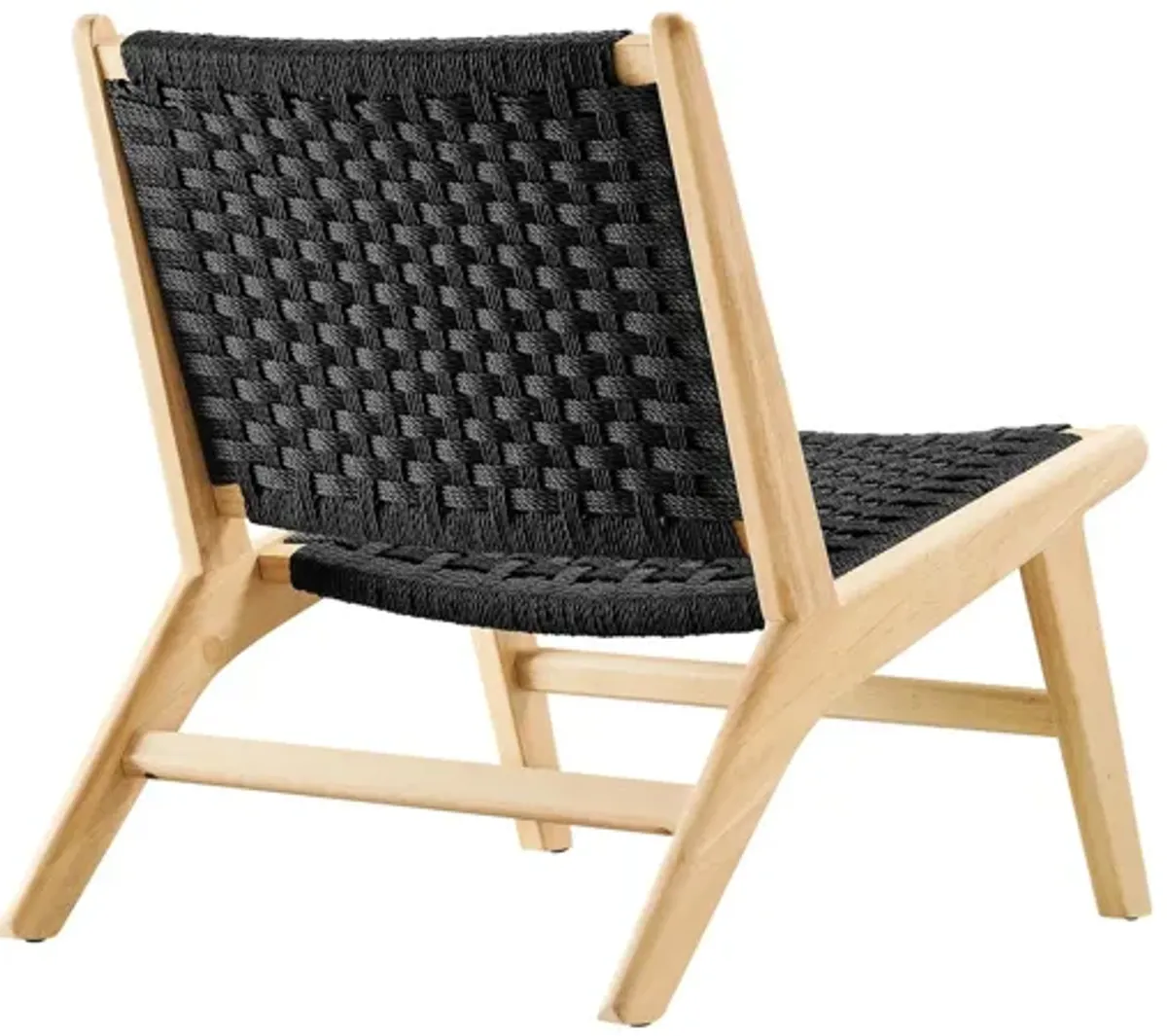 Saoirse Woven Rope Wood Accent Lounge Chair