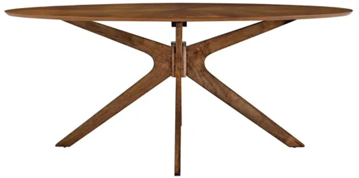 Crossroads 71" Oval Wood Dining Table