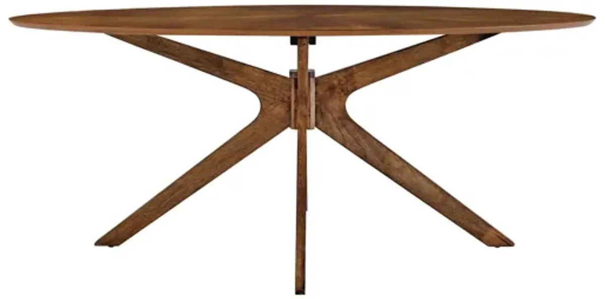 Crossroads 71" Oval Wood Dining Table