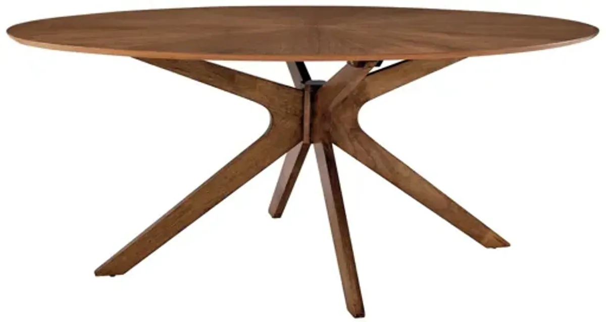 Crossroads 71" Oval Wood Dining Table