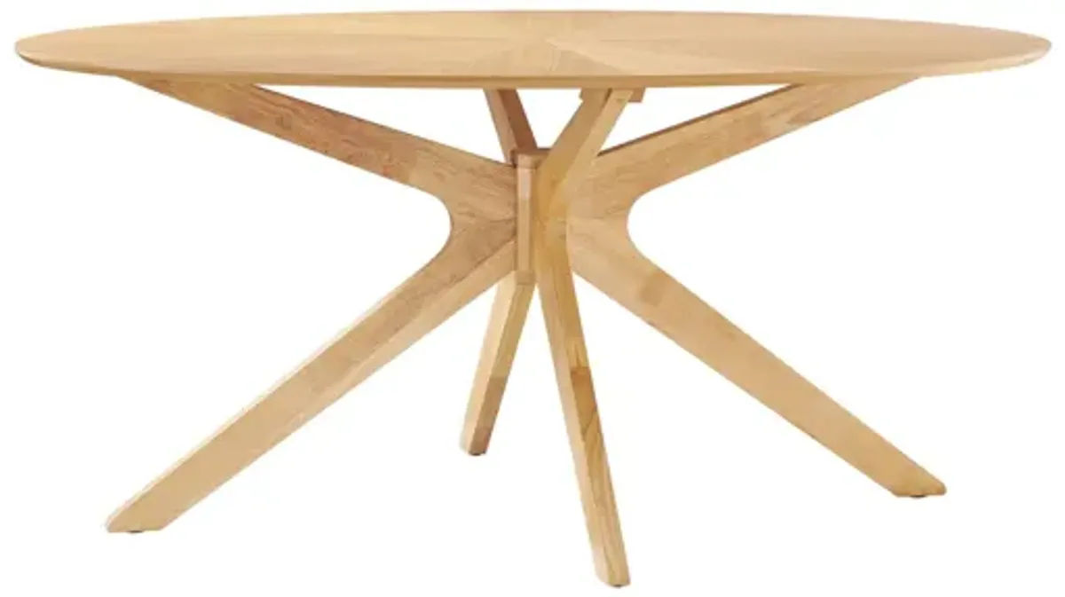 Crossroads 63" Oval Wood Dining Table