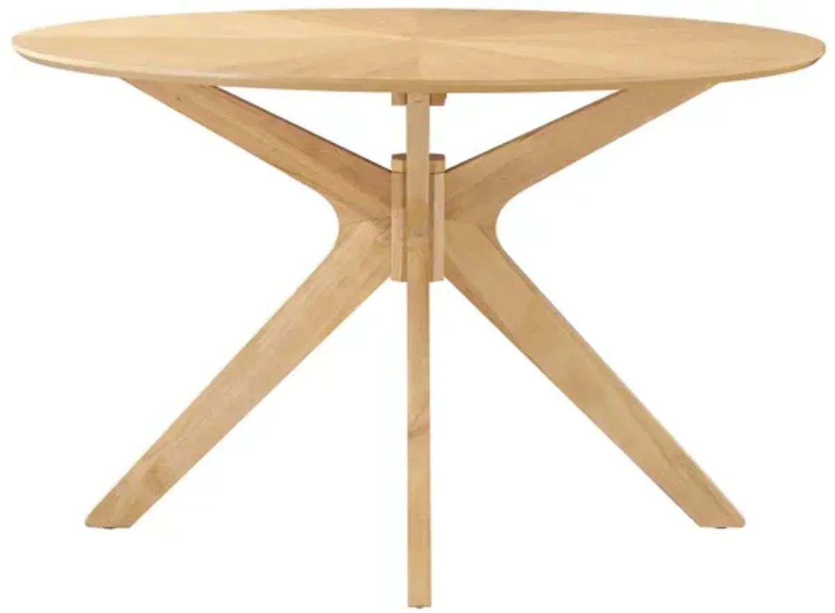 Crossroads 47" Round Wood Dining Table