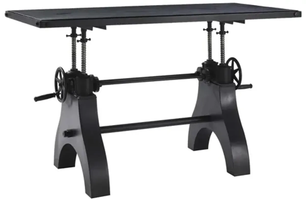 Genuine 60" Crank Adjustable Height Dining Table and Computer Desk