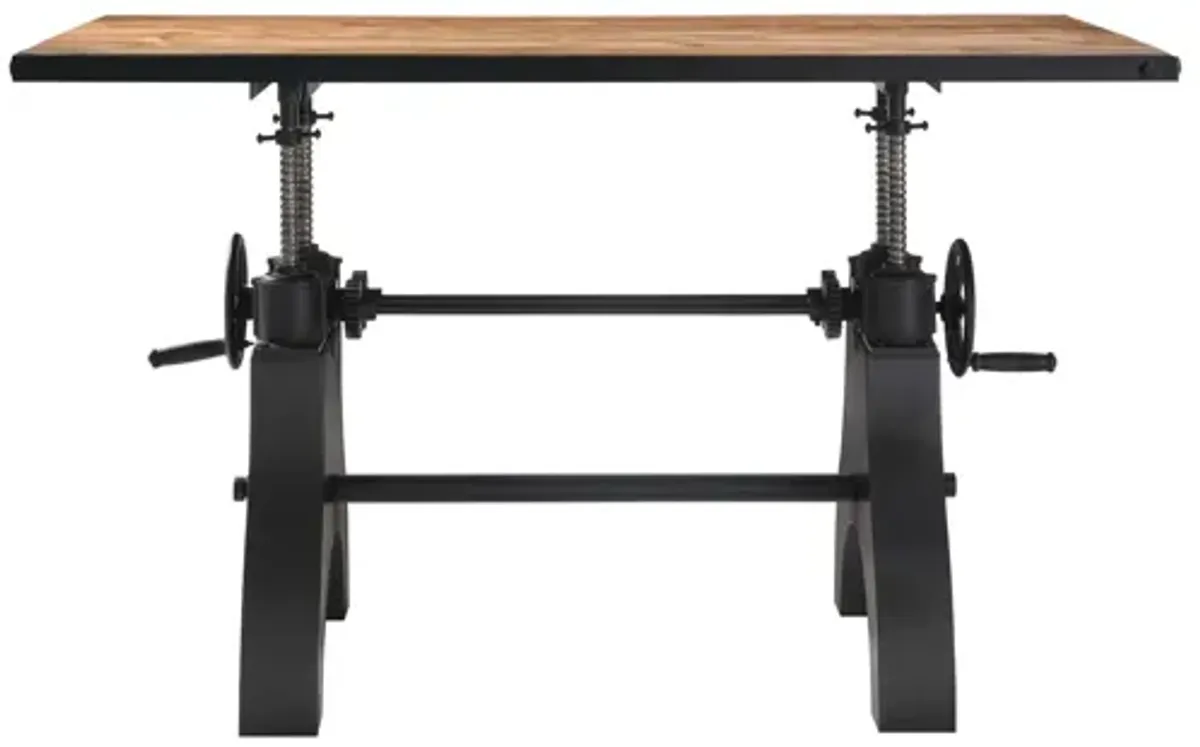 Genuine 60" Crank Adjustable Height Dining Table and Computer Desk