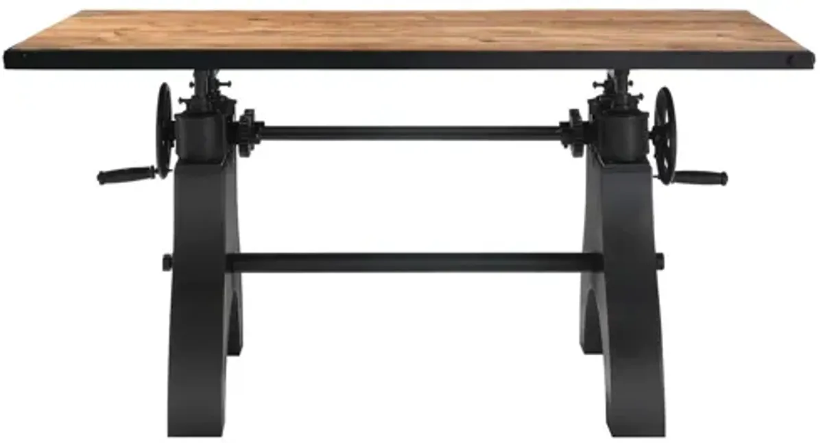 Genuine 60" Crank Adjustable Height Dining Table and Computer Desk