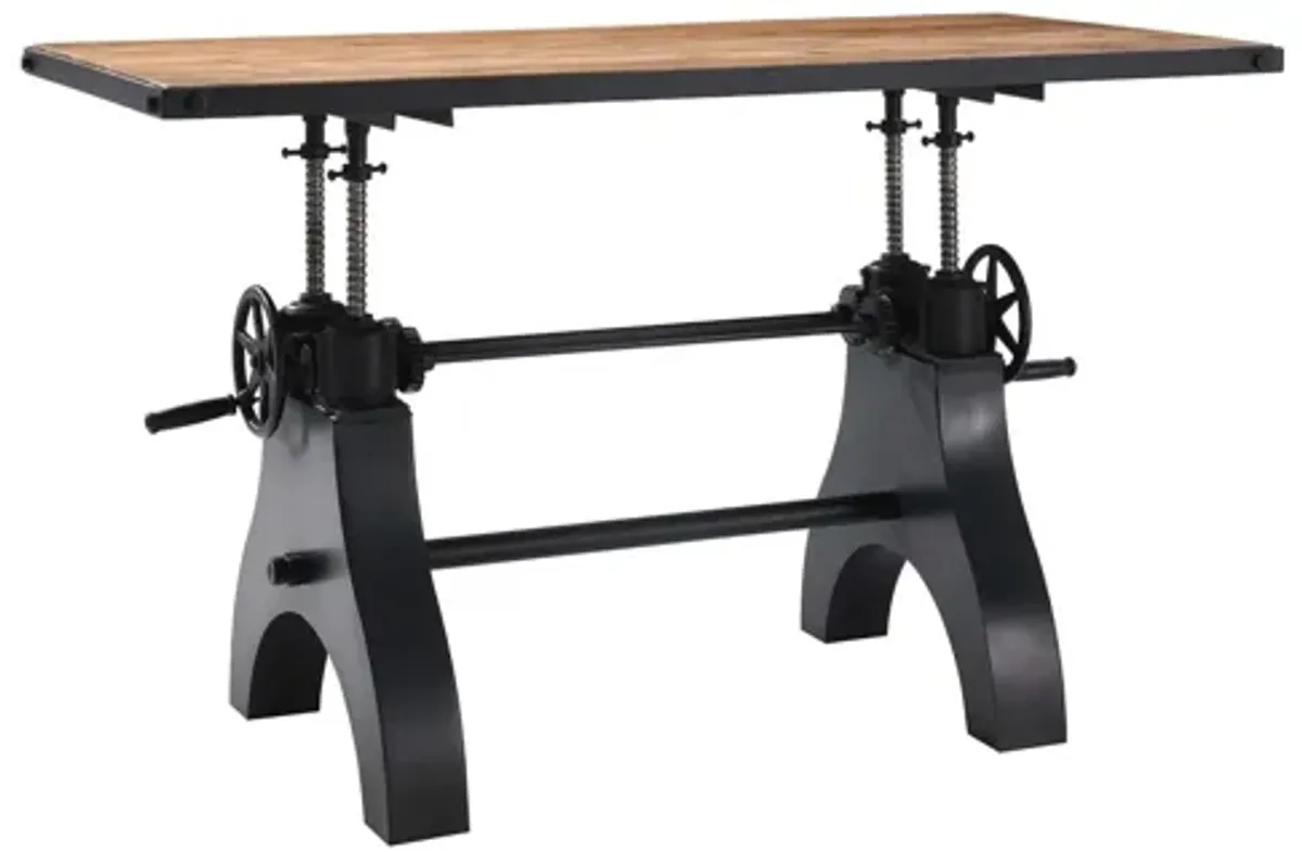 Genuine 60" Crank Adjustable Height Dining Table and Computer Desk