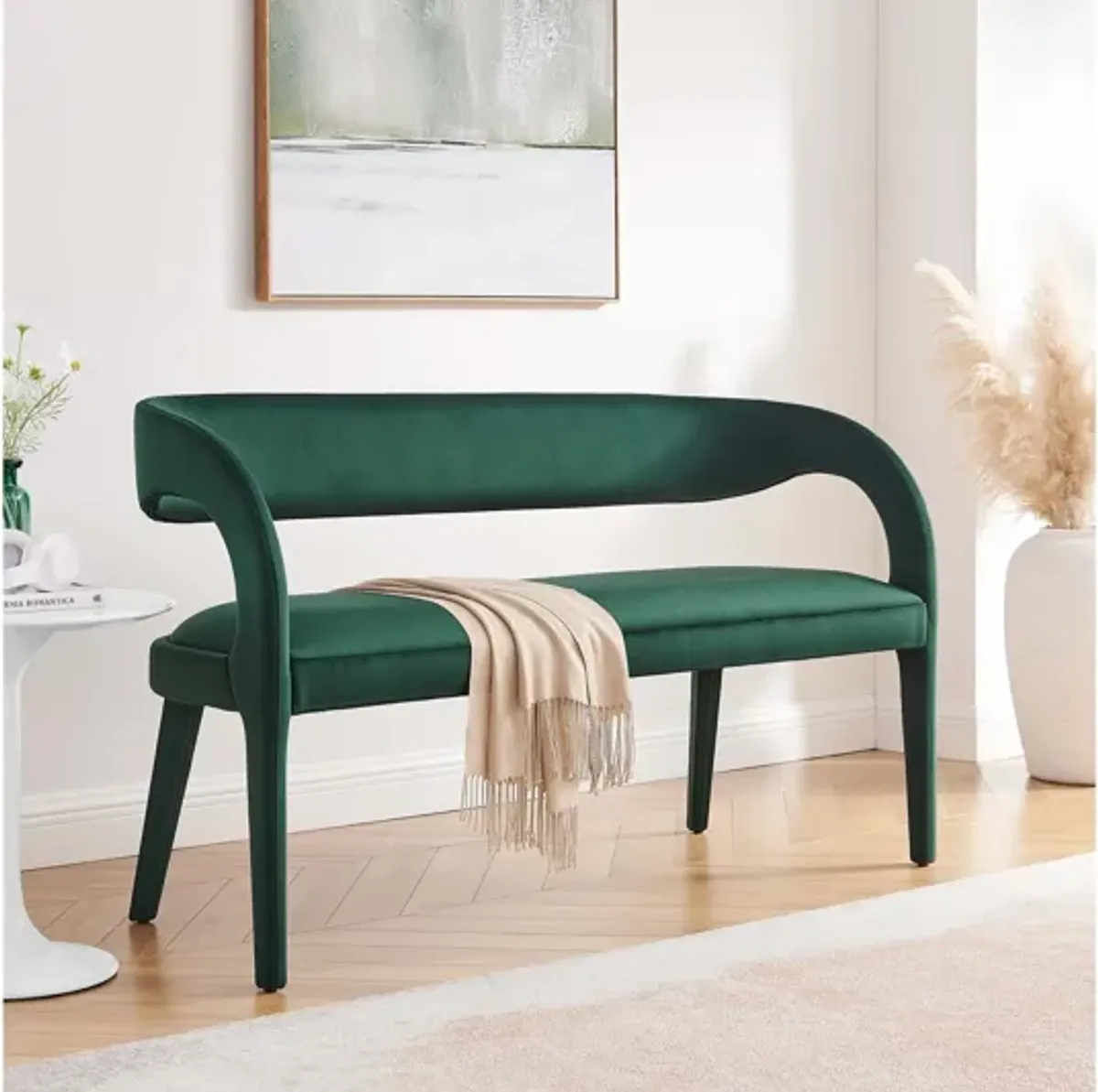 Pinnacle Performance Velvet Accent Bench by Modway