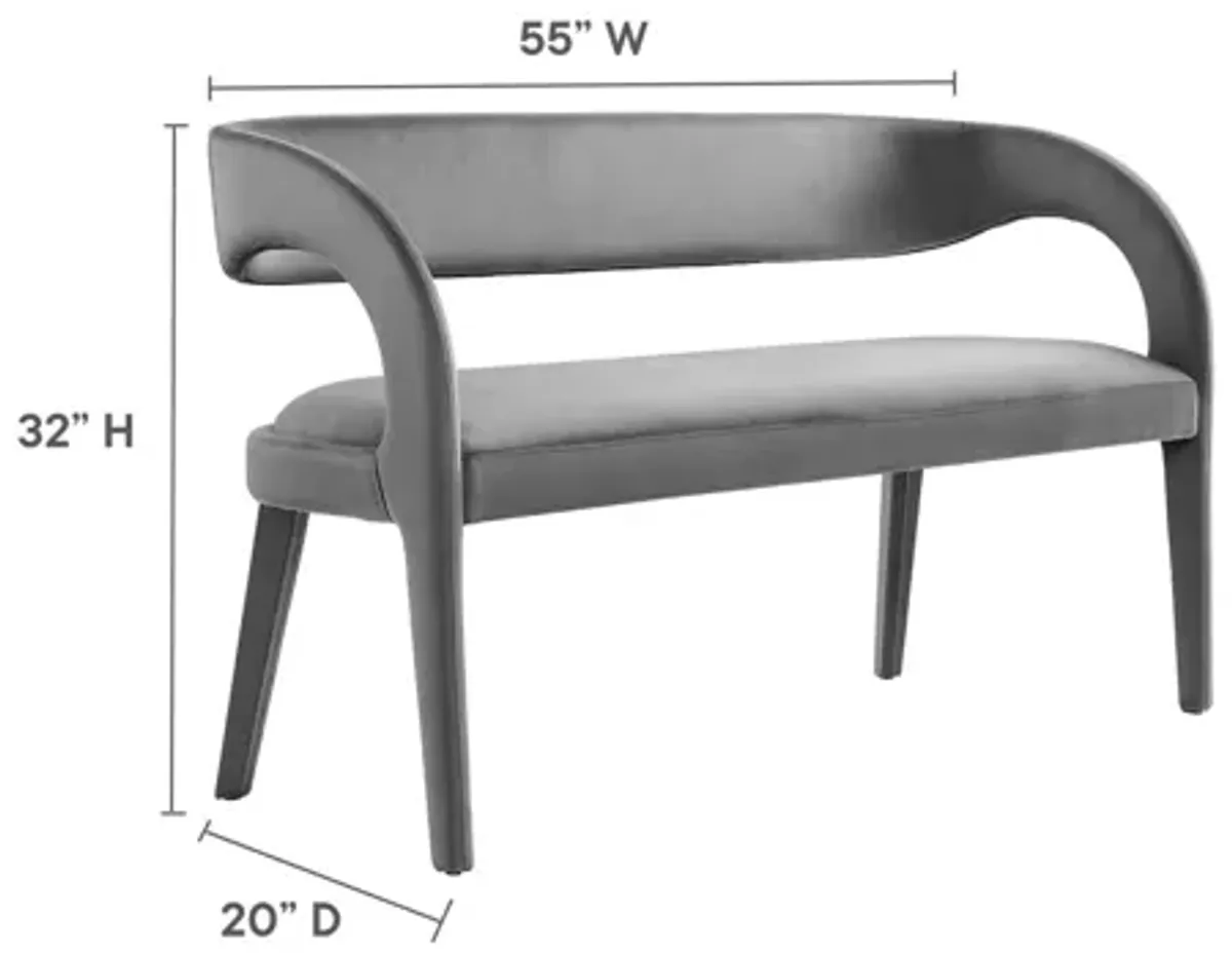 Pinnacle Performance Velvet Accent Bench by Modway