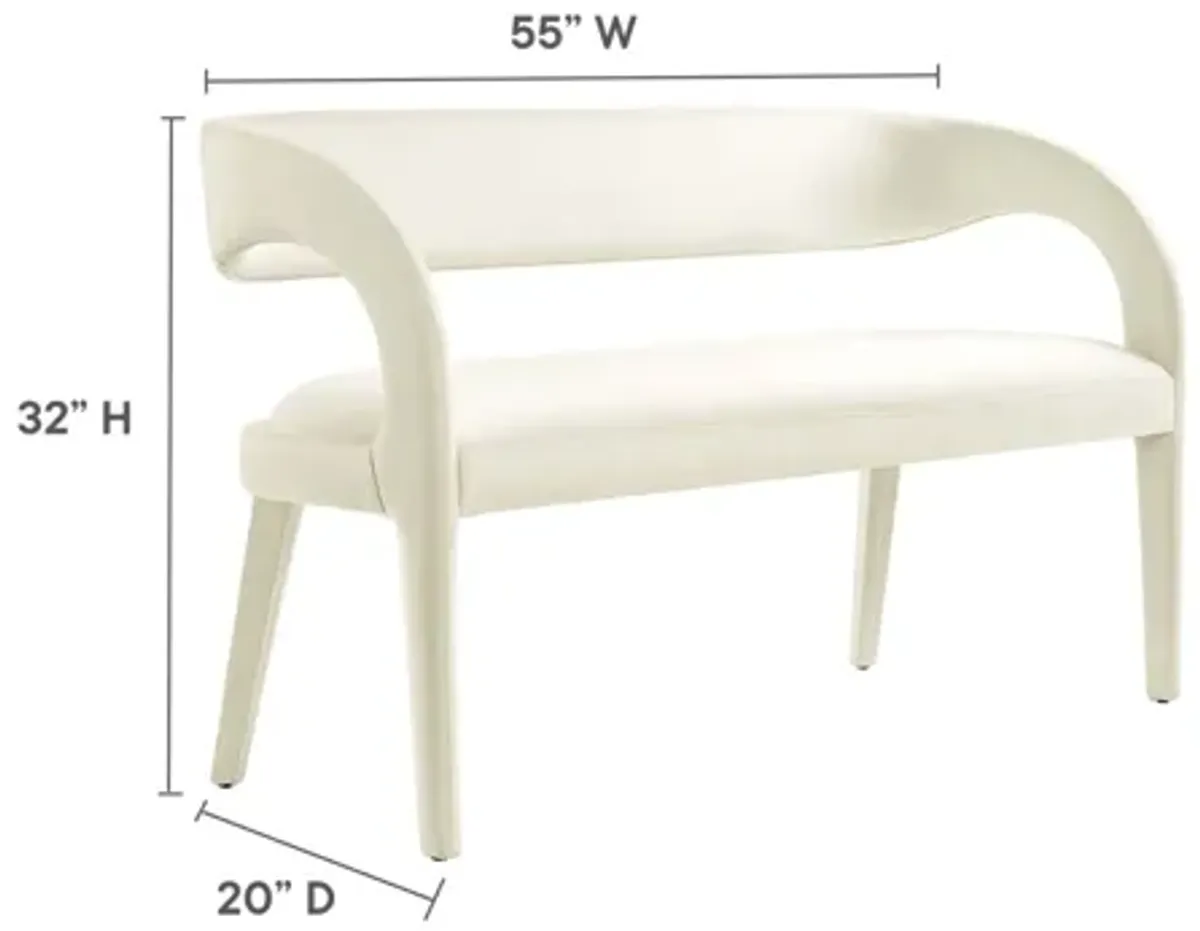 Pinnacle Performance Velvet Accent Bench by Modway