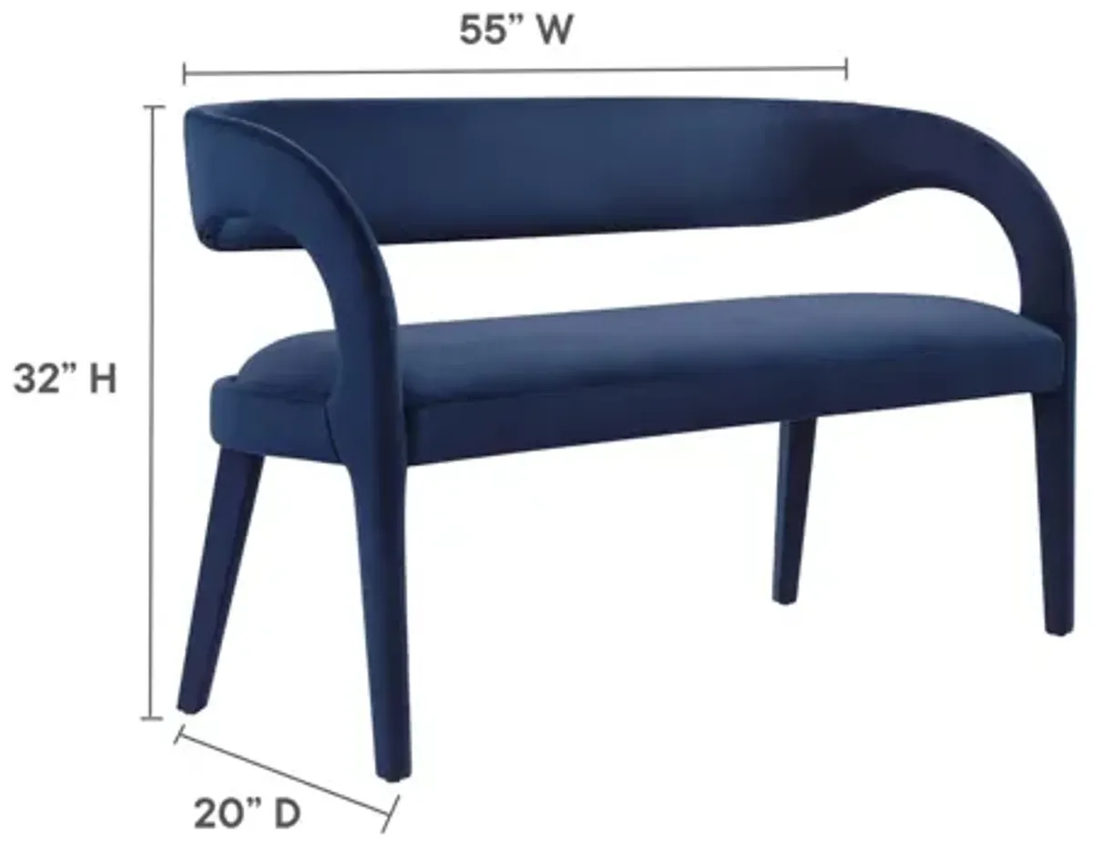 Pinnacle Performance Velvet Accent Bench by Modway