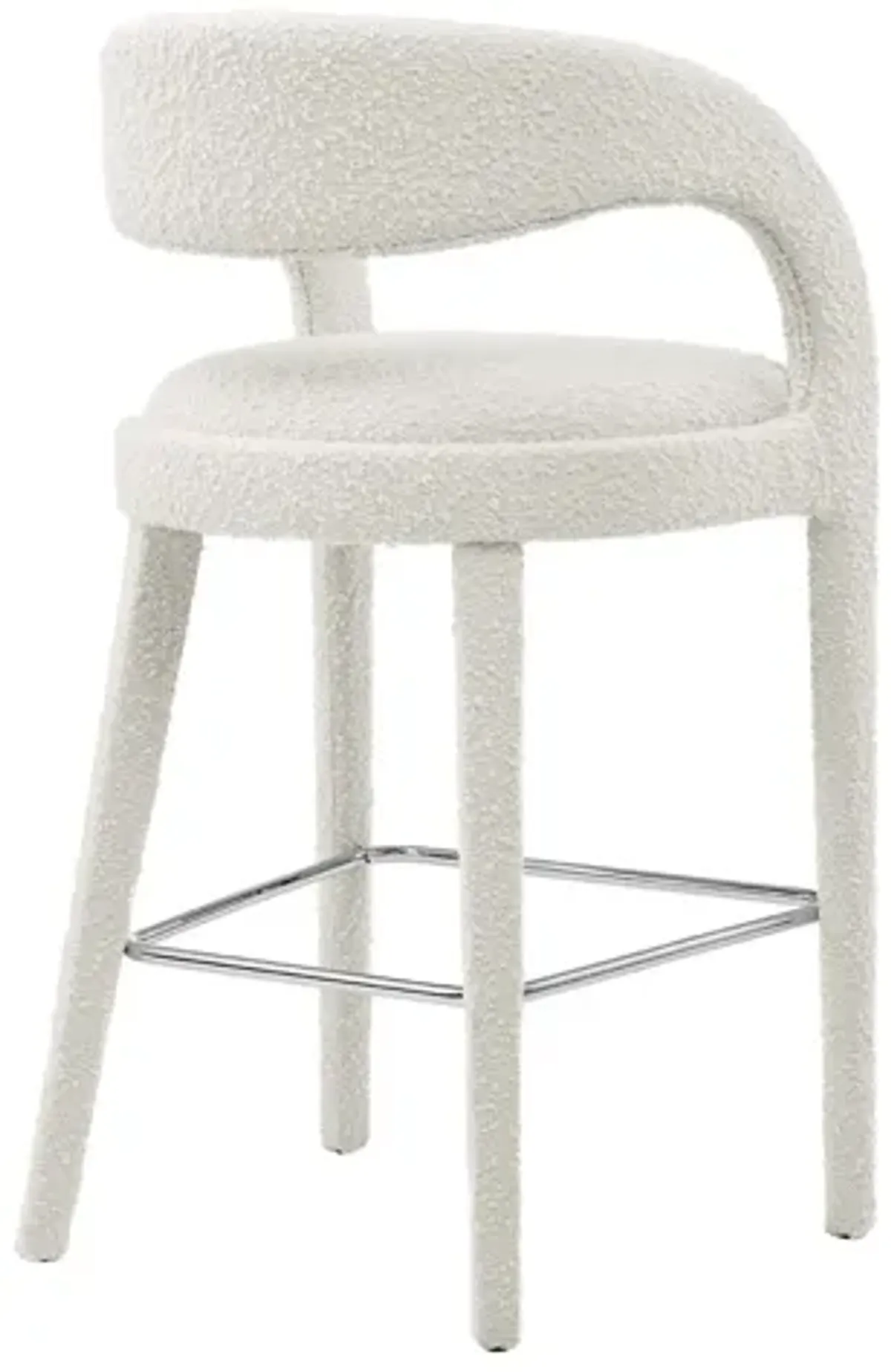 Pinnacle Boucle Upholstered Bar Stool Set of 2