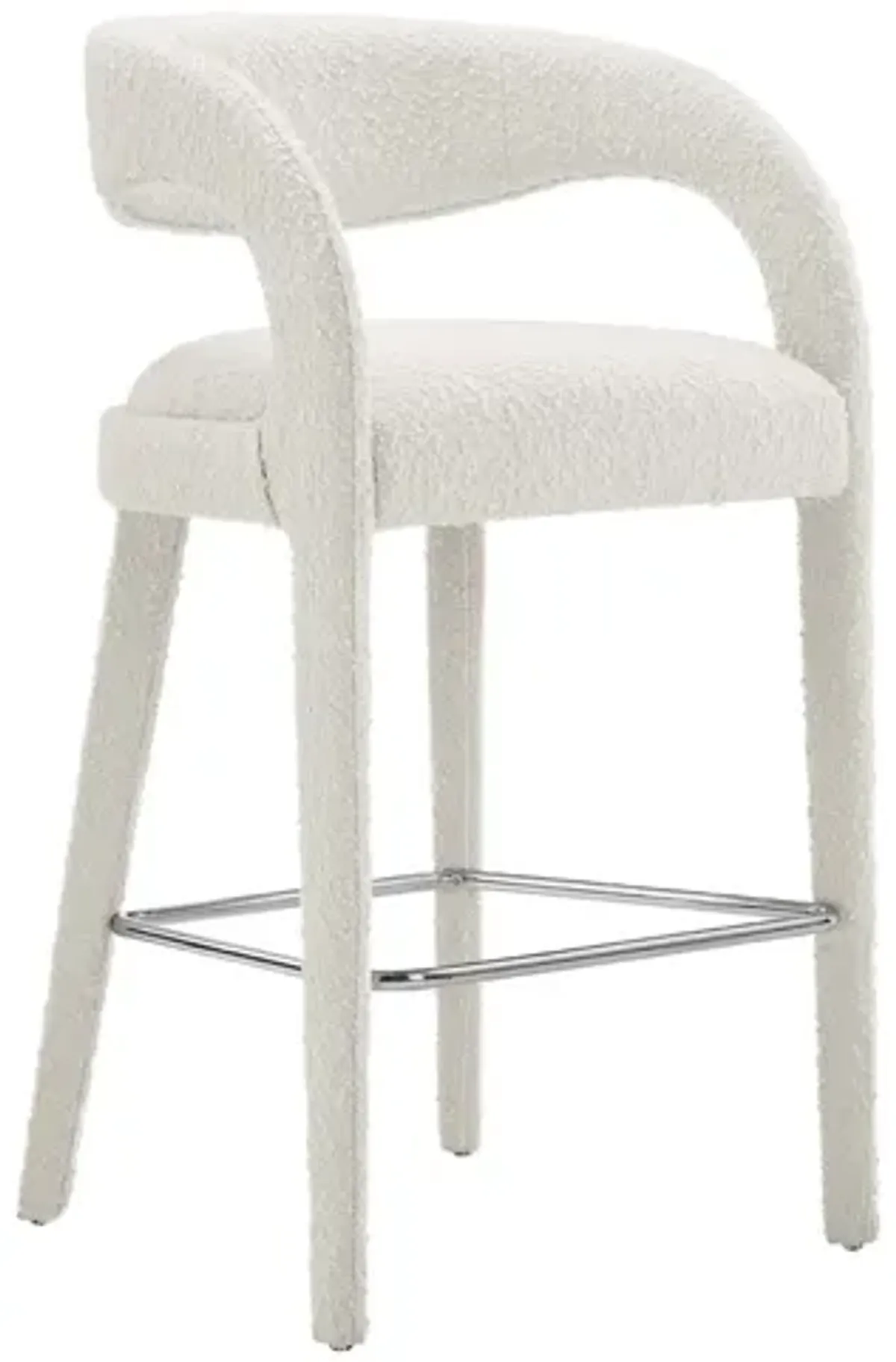 Pinnacle Boucle Upholstered Bar Stool Set of 2