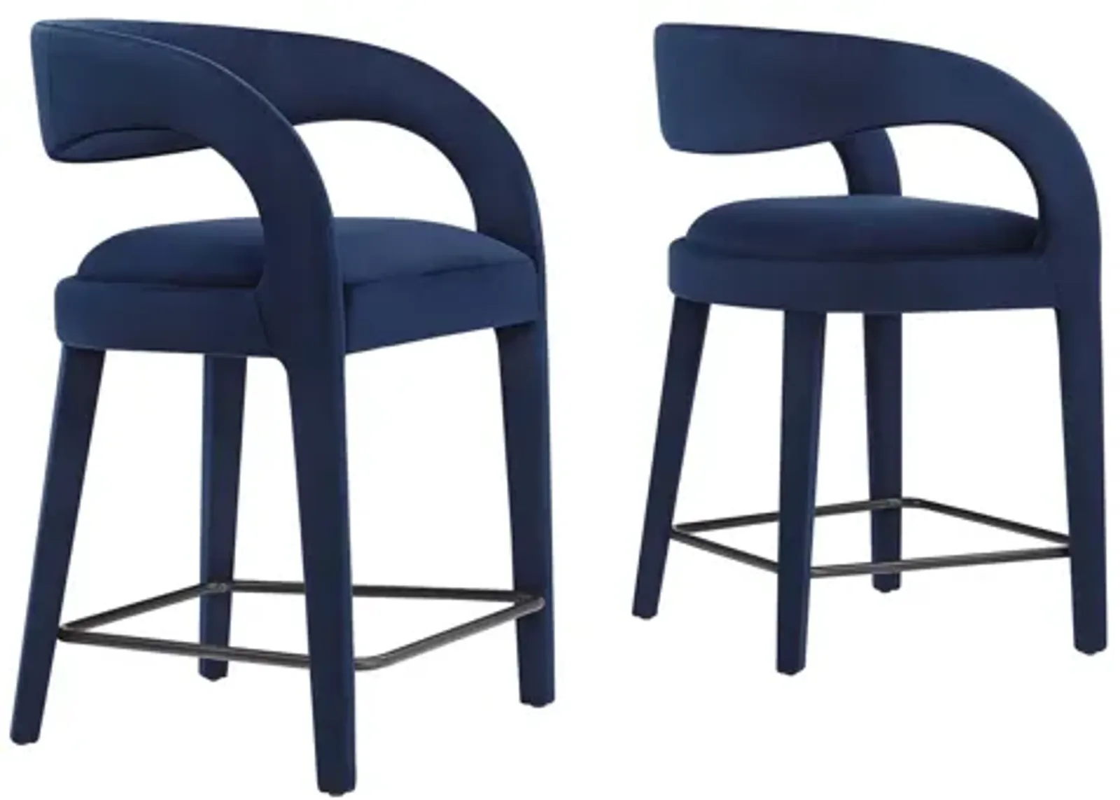 Pinnacle Performance Velvet Counter Stool Set of 2