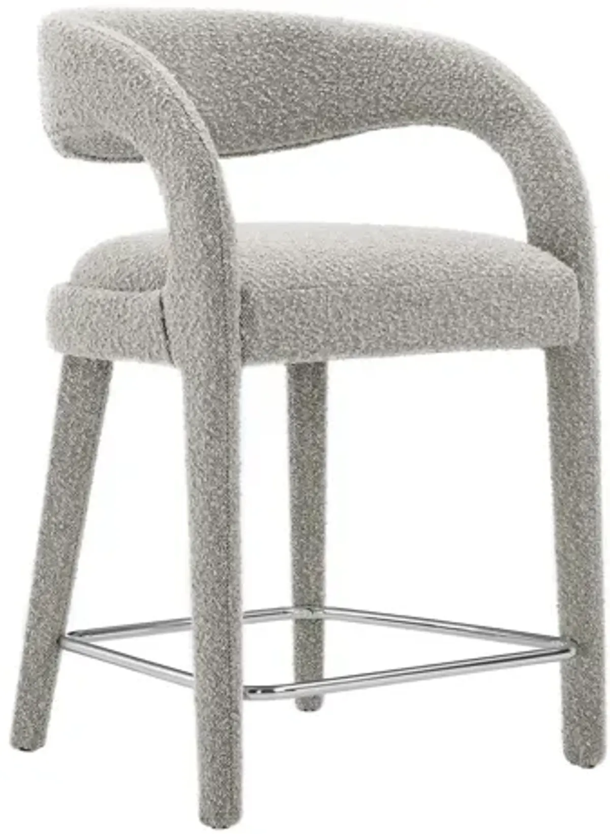 Pinnacle Boucle Upholstered Counter Stool Set of 2