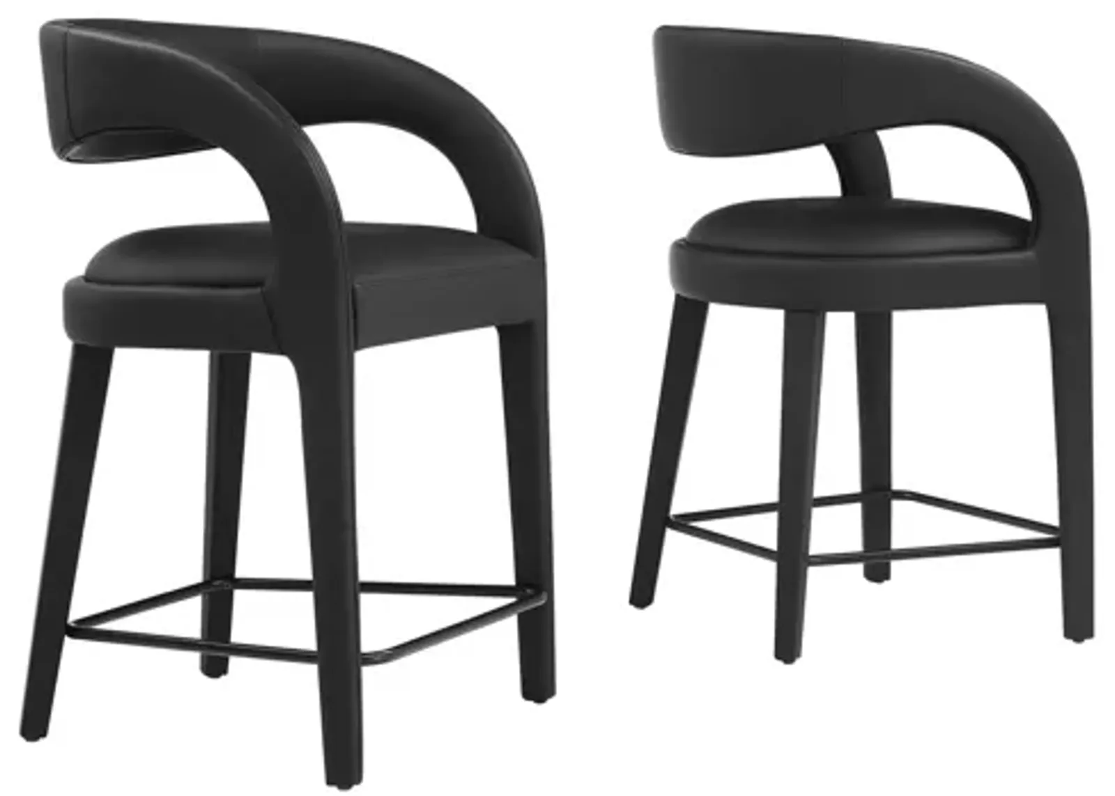 Pinnacle Vegan Leather Counter Stool Set of 2