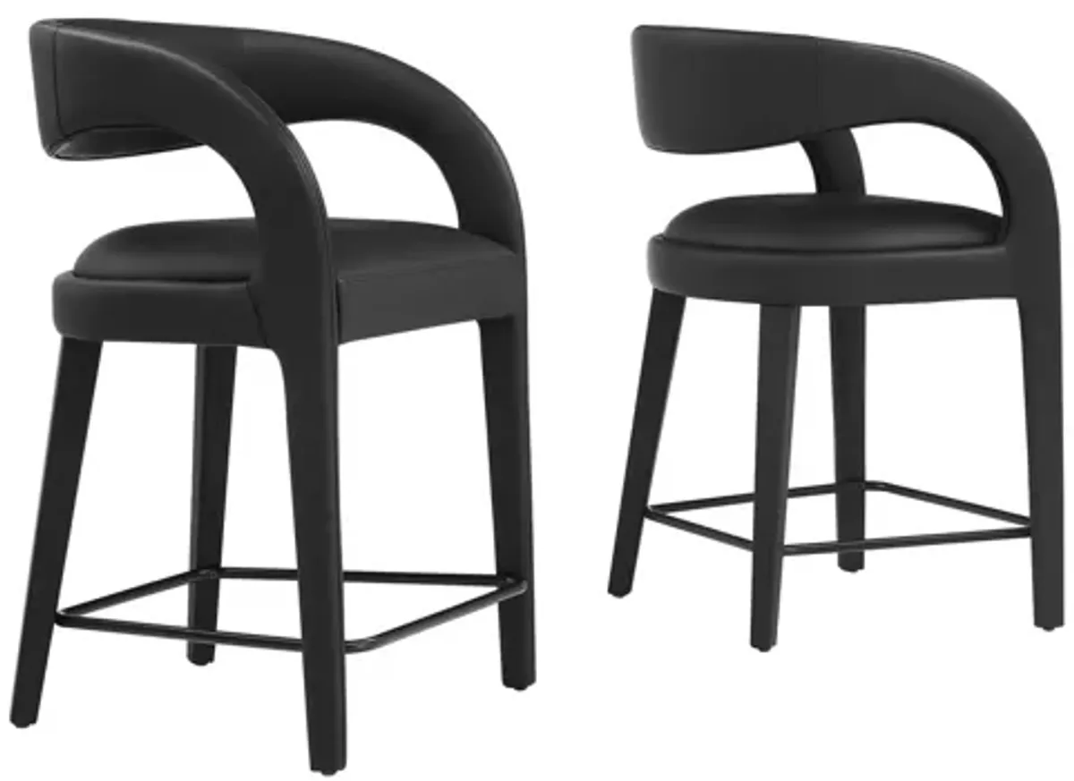 Pinnacle Vegan Leather Counter Stool Set of 2