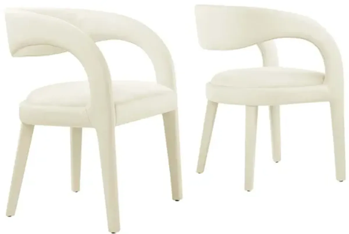 Pinnacle Performance Velvet Dining Chair Set of 2