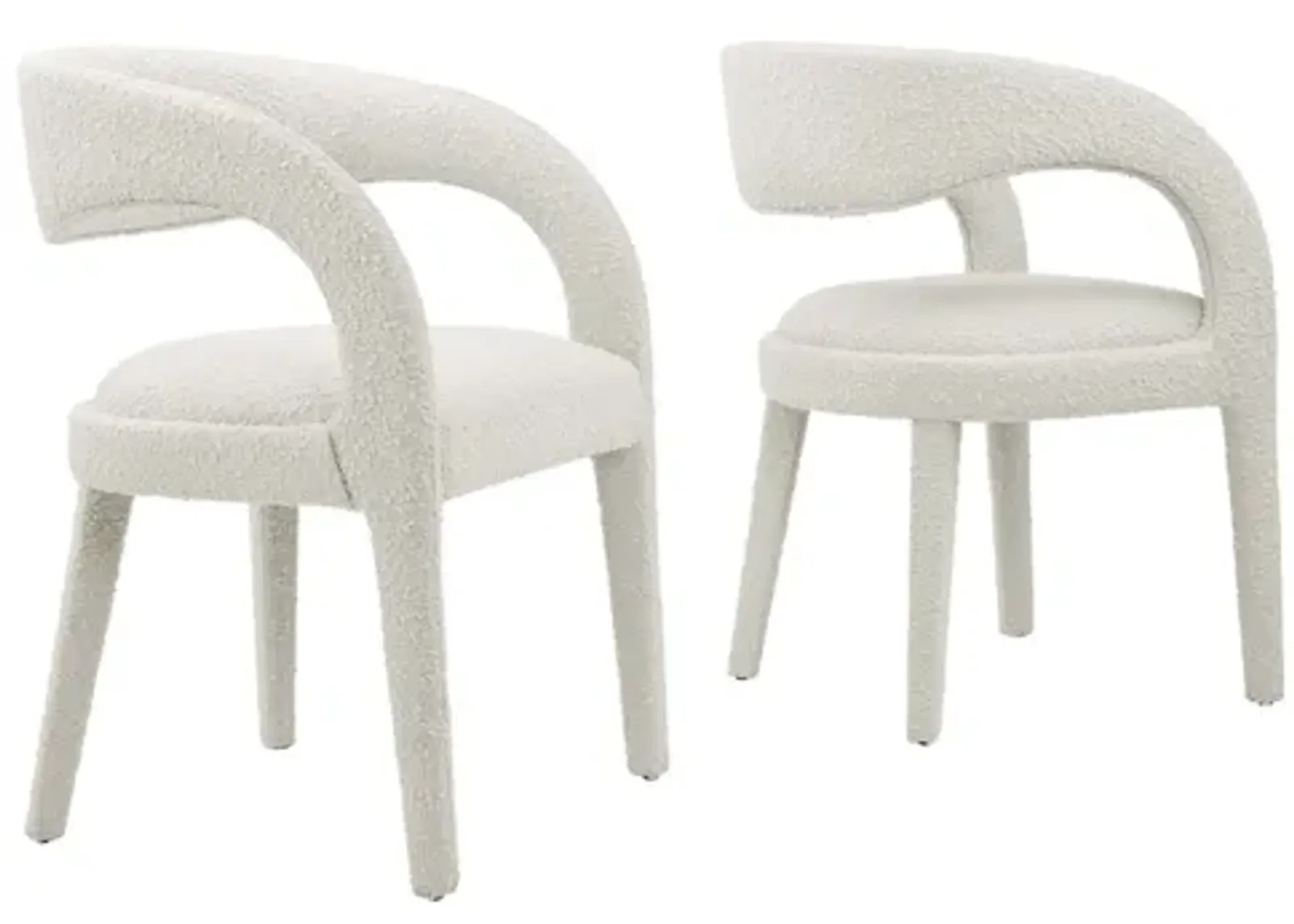 Pinnacle Boucle Upholstered Dining Chair Set of 2