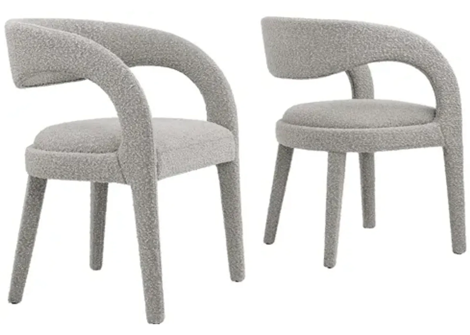 Pinnacle Boucle Upholstered Dining Chair Set of 2