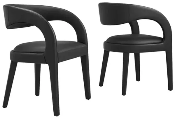Pinnacle Vegan Leather Dining Chair Set of 2