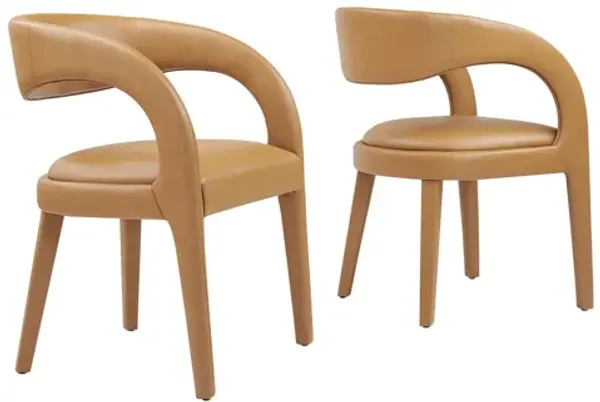 Pinnacle Vegan Leather Dining Chair Set of 2