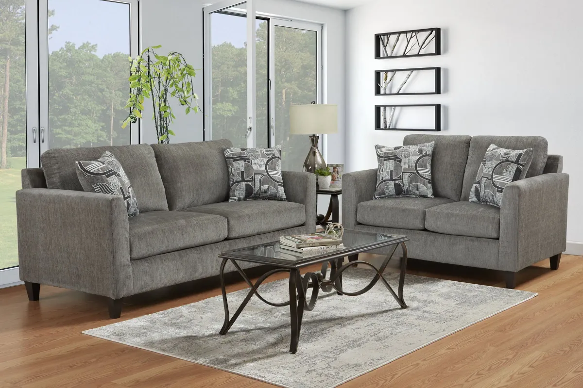 Sims Charcoal Loveseat