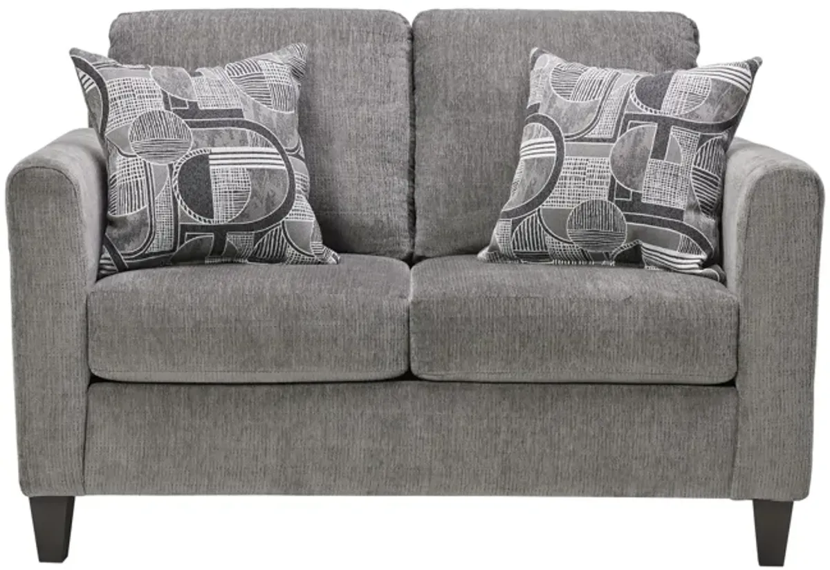 Sims Charcoal Loveseat