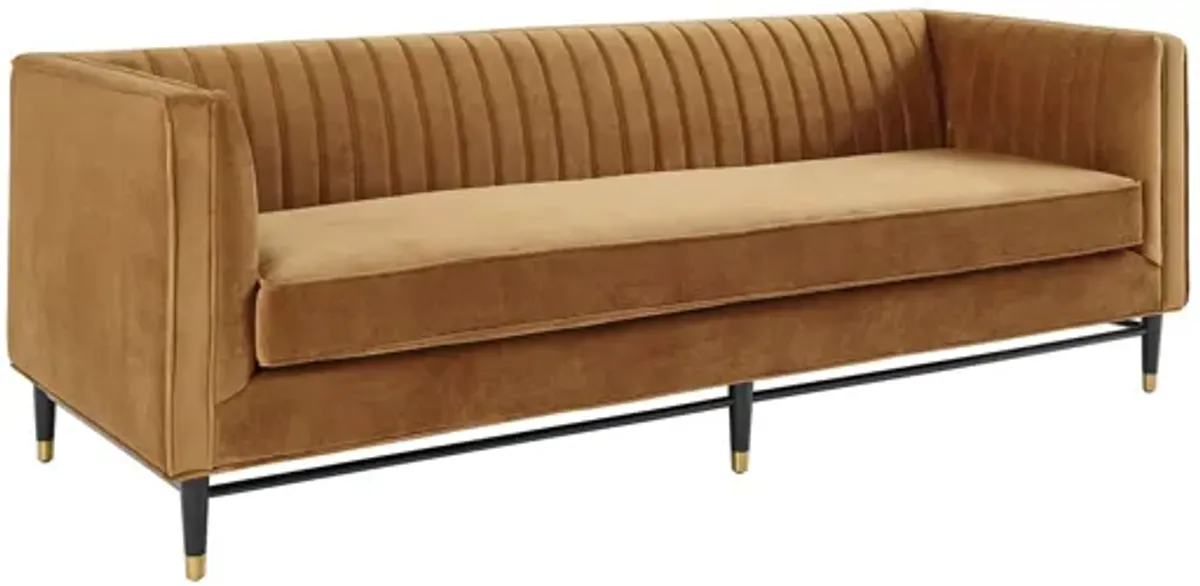 Devote Channel Tufted Performance Velvet Sofa