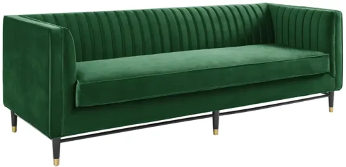 Devote Channel Tufted Performance Velvet Sofa