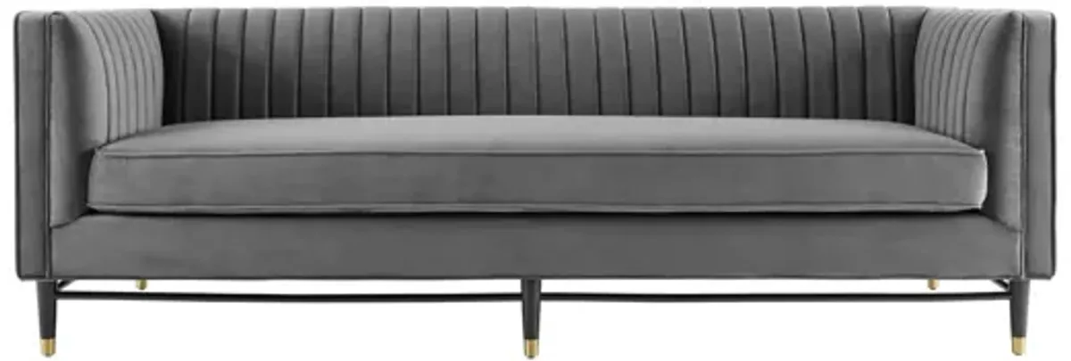 Devote Channel Tufted Performance Velvet Sofa