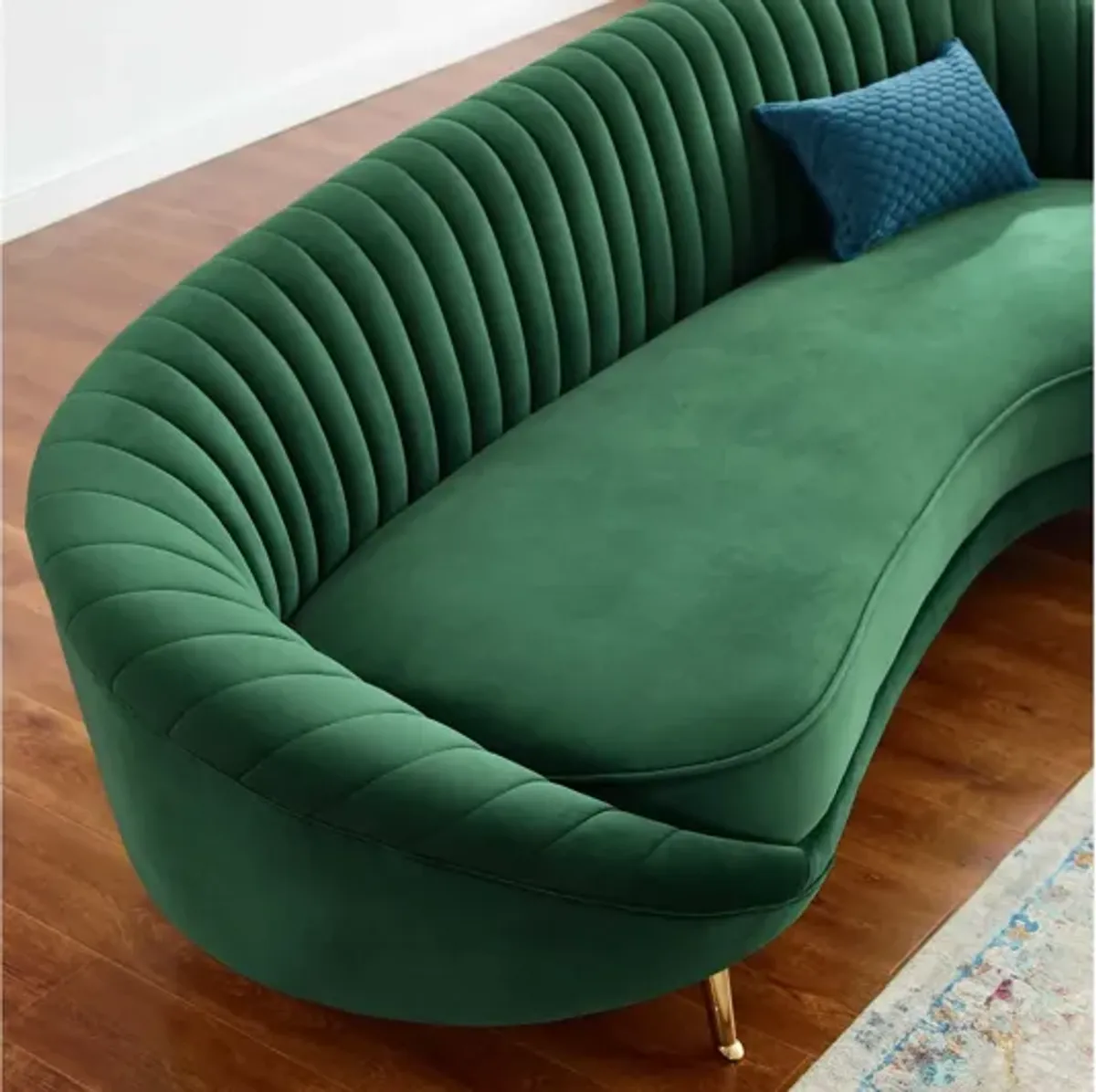 Camber Channel Tufted Performance Velvet Sofa