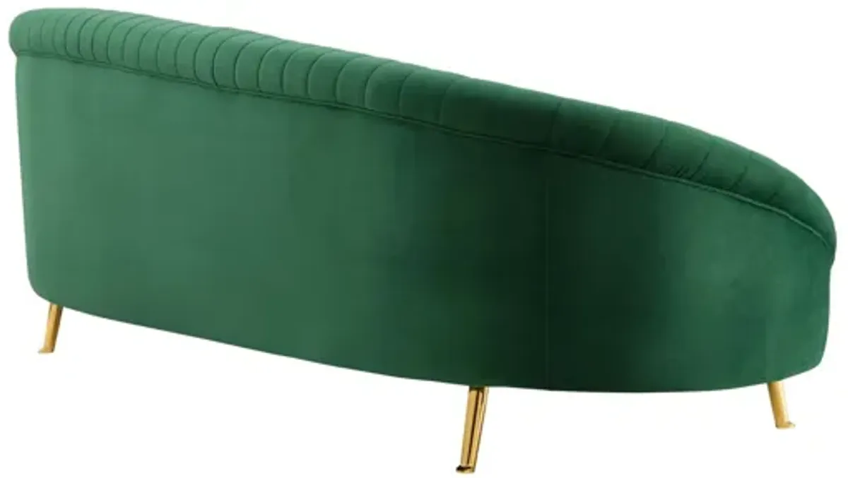 Camber Channel Tufted Performance Velvet Sofa