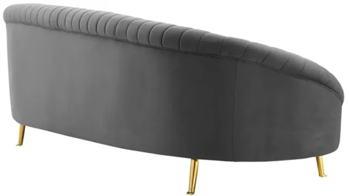 Camber Channel Tufted Performance Velvet Sofa