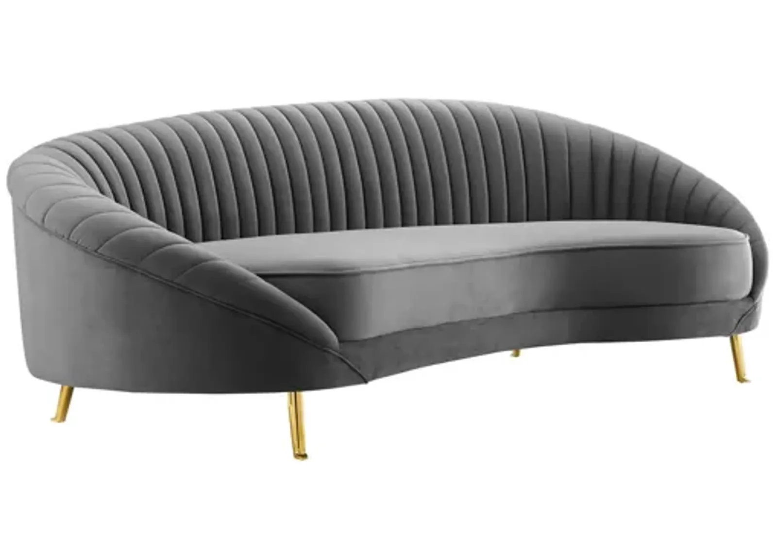 Camber Channel Tufted Performance Velvet Sofa