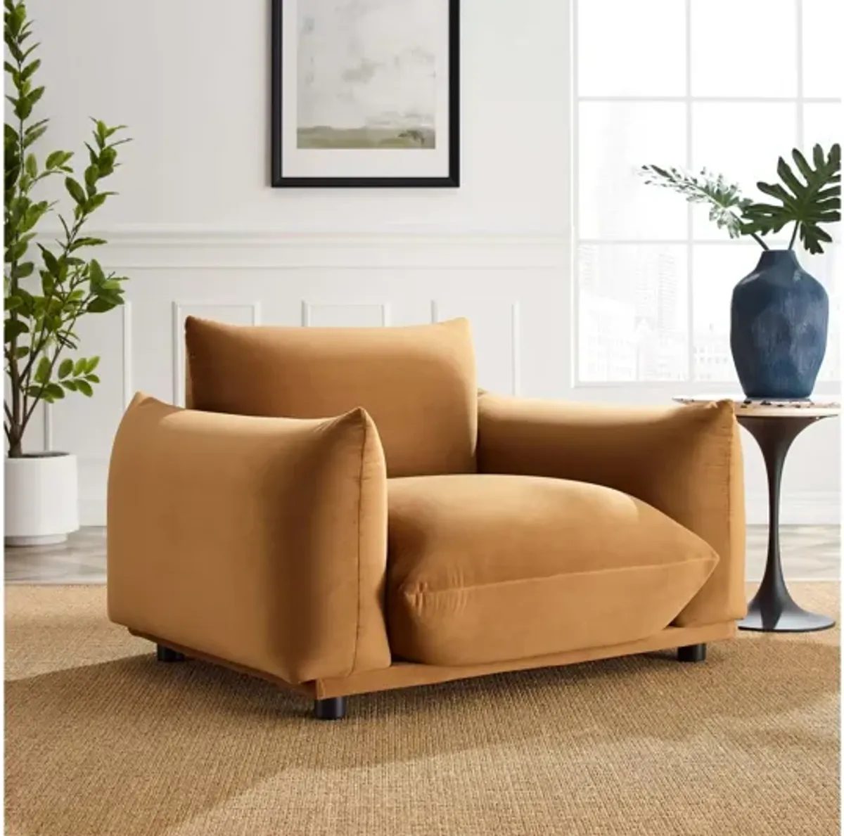 Copious Performance Velvet Armchair