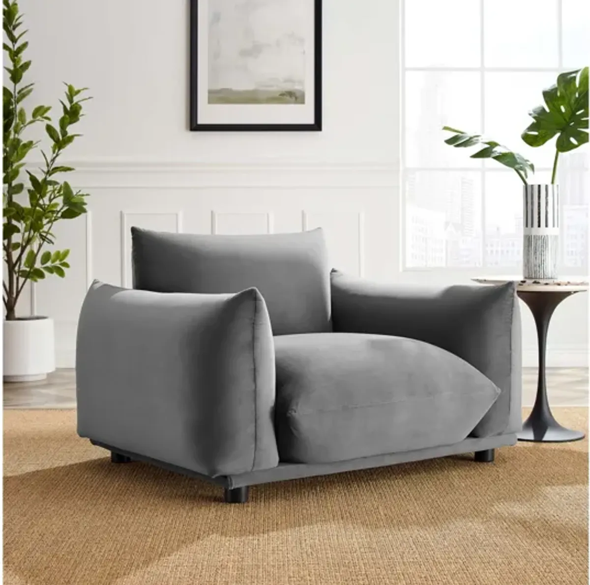 Copious Performance Velvet Armchair