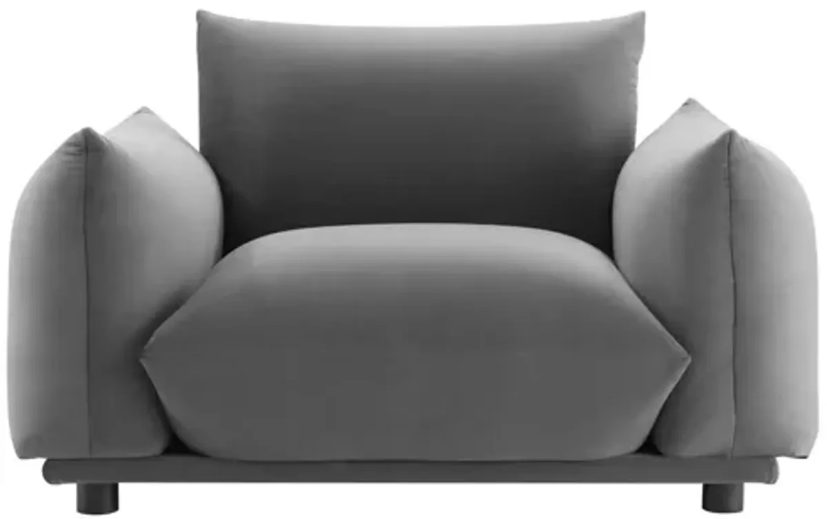 Copious Performance Velvet Armchair